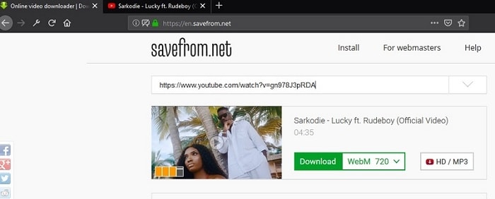 how to download youtube videos with savefrom.net
